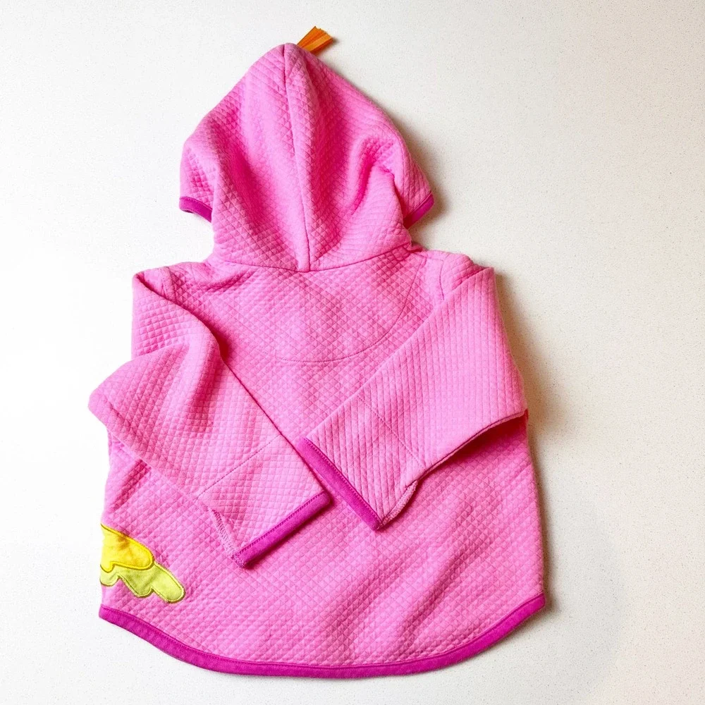 Hanna Andersson Pink Money Patch Cardigan Jacket Baby sz 6-12m